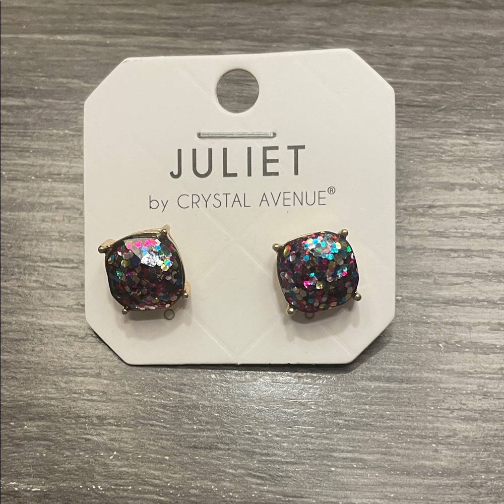 New Juliet by Crystal Avenue Sparkly “Confetti” Earrings